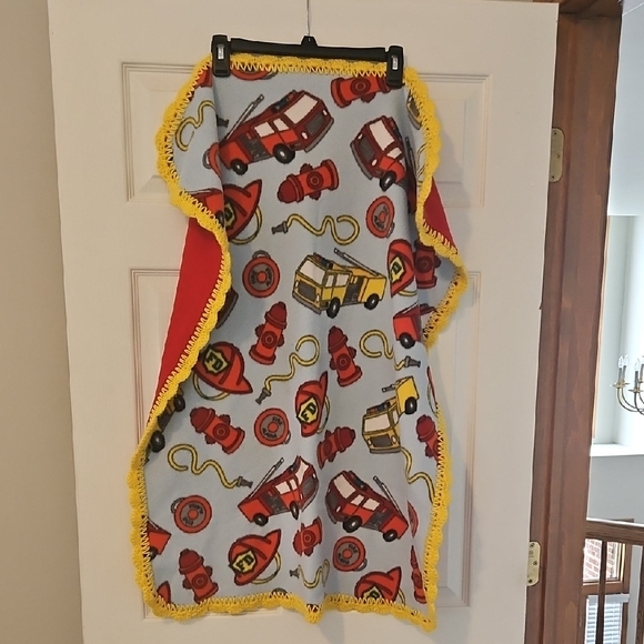 Handmade Other - Handmade firefighter fleece blanket